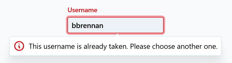 TextField with an error